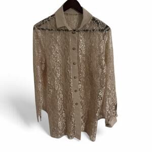Vintage Lace button up shirt
